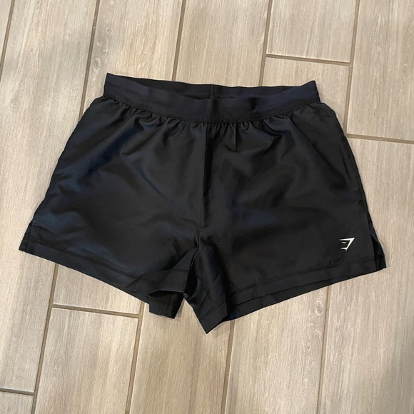 Gymshark Jet Black Women's Athletic Shorts - Picture 1 of 8